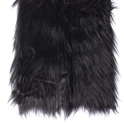 Long Pile Black Craft Faux Fur
