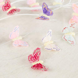 Assorted Spring Glittered Feather Butterflies