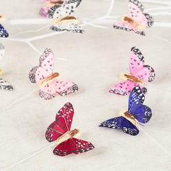 Assorted Speckled Artificial Feather Butterflies