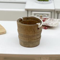 Dollhouse Miniature Wooden Bucket
