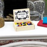 Dollhouse Miniature Button Box