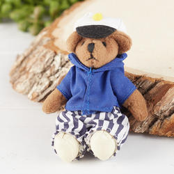Miniature Jointed Plush Tiny Town Sailor Teddy Bear