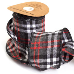 Christmas Plaid Flannel Wired Ribbon