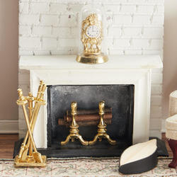 Dollhouse Miniature Fireplace Accessory Set