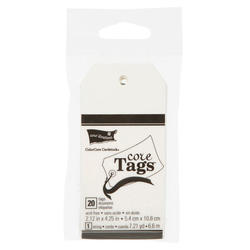 Core'dinations Creative Tags White Medium 2.12 x 4.25 20 Pieces