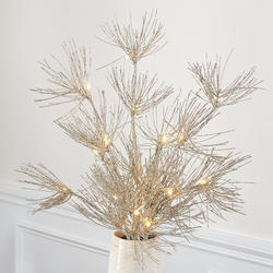 Champagne Artificial Lighted Pine Branches