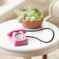 Miniature Old Fashioned Pink Phone