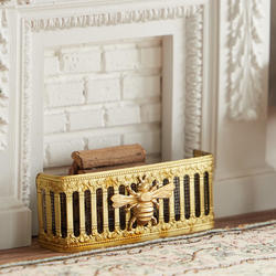 Dollhouse Miniature Brass Honeybee Fireplace Screen