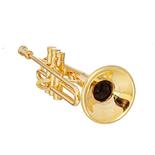 Miniature Brass Trumpet with Case