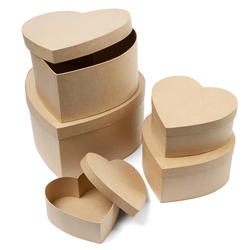 Paper Mache Heart Box Set