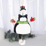 Hanging Ceramic Christmas Cat Bell Ornament