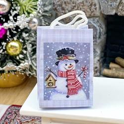 Miniature Snowman Shopping Bag