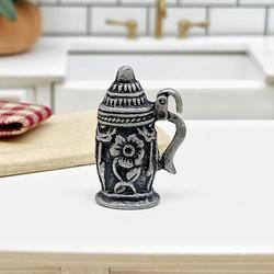 Dollhouse Miniature Pewter Finished Beer Stein