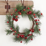 Artificial Wispy Christmas Pine and Jingle Bells Wreath