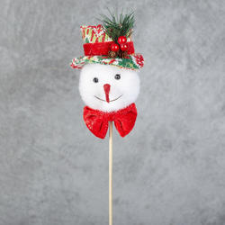 Snowman with Red Top Hat Pick