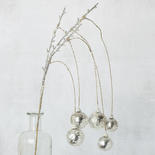 Silver Hanging Ornament Ball Spray