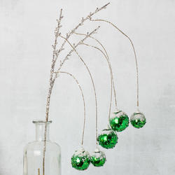 Green Hanging Ornament Ball Spray