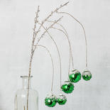 Green Hanging Ornament Ball Spray