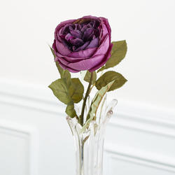 Violet Artificial English Rose Stem