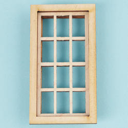 Dollhouse Miniature Standard Twelve-Light Window