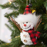 Red Pointed Hat Snowman Ornament