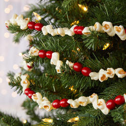 Artificial Popcorn and Cranberry Bead Garland