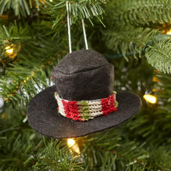 Miniature Black Felt Top Hat