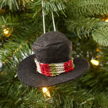 Miniature Black Felt Top Hat