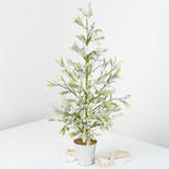 Frosted Artificial Mistletoe with Berries Tree