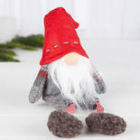 Red and Grey Gnome Shelf Sitter