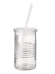 Glass Jar With Lid And Straw