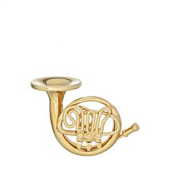 Miniature Brass Bass Horn with Case