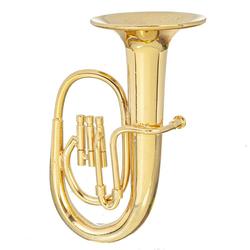 Miniature Brass Tuba with Case