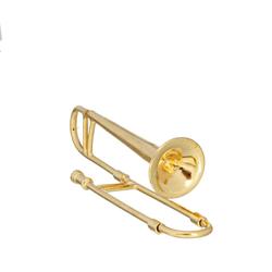 Miniature Brass Trombone with Case