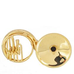 Miniature Brass French Horn with Case