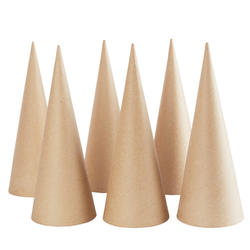 Set of Paper Mache Fiberboard Doll Cones