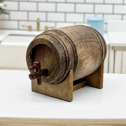 Miniature Aged Beer Barrel with Tap