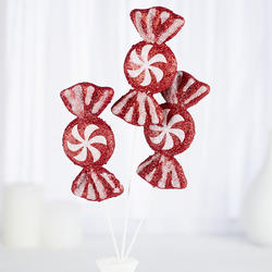Glittered Holiday Candy Pick