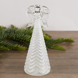 Battery Operated Light Up Glass Angel