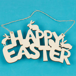 Happy Easter Wood Sign