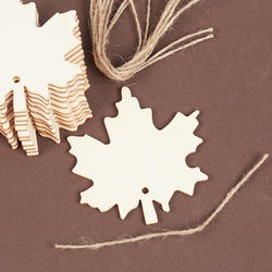Unfinished Maple Leaf Cutout Ornaments
