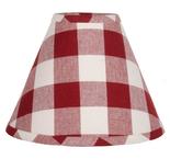 Barn Red and Buttermilk Buffalo Check Lampshade
