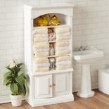 Dollhouse Miniatures White Bathroom Cupboard