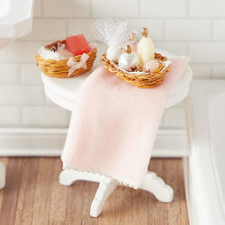 Dollhouse Miniature Pink Bathroom Soap Accessory Set