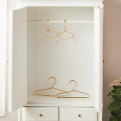 Dollhouse Miniature Gold Wire Clothes Hangers
