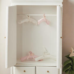 Dollhouse Miniature White and Pink Hangers