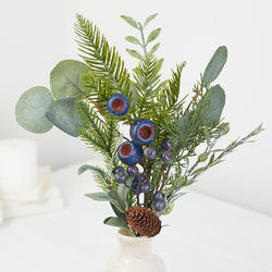 Artificial Eucalyptus, Pine and Blue Berries Pick