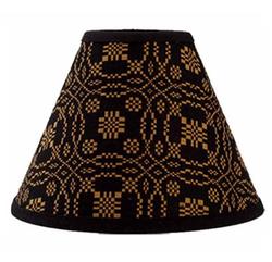 Lover's Knot Jacquard Black Lampshade