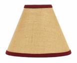 Burlap with Barn Red Stripe Lampshade