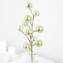 Artificial Frosted Mint Ornaments Spray